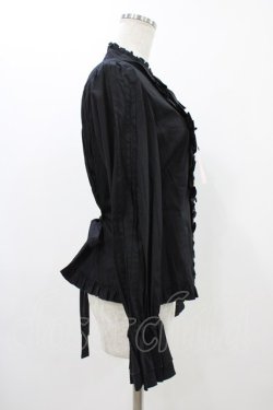 画像3: metamorphose / スタンドカラーピンタックフリルブラウス サイズ1 ブラック H-25-11-25-1017-ME-BL-NS-ZH