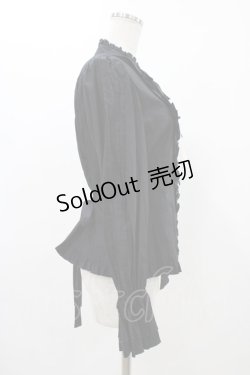 画像3: metamorphose / スタンドカラーピンタックフリルブラウス サイズ1 ブラック H-25-11-25-1017-ME-BL-NS-ZH