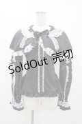 metamorphose / ケープ付き丸襟ブラウス サイズ1 ブラック H-25-11-25-1018-ME-BL-NS-ZH