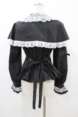 画像2: metamorphose / ケープ付き丸襟ブラウス サイズ1 ブラック H-25-11-25-1018-ME-BL-NS-ZH