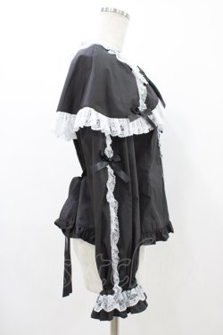 画像3: metamorphose / ケープ付き丸襟ブラウス サイズ1 ブラック H-25-11-25-1018-ME-BL-NS-ZH