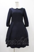 Franche Lippee / 丸襟ワンピース M ネイビー H-25-11-25-1024-LO-OP-NS-ZH