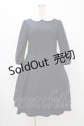Franche Lippee / 丸襟ワンピース M ネイビー H-25-11-25-1024-LO-OP-NS-ZH