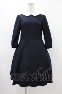 Franche Lippee / 丸襟ワンピース M ネイビー H-25-11-25-1024-LO-OP-NS-ZH