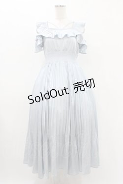 画像1: Rose Muse / pleated collar resort dress Free サックス H-25-11-25-1026-LO-OP-NS-ZH