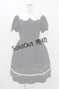 Amavel / スカラップワンピース Free ネイビー H-25-11-25-1028-CA-OP-NS-ZH