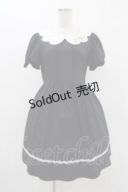 画像1: Amavel / スカラップワンピース Free ネイビー H-25-11-25-1028-CA-OP-NS-ZH