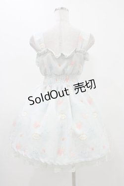 画像2: Bon21Hiz / 肩リボンジャンパースカート M サックス H-25-11-25-1029-0-OP-NS-ZH