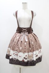 Amavel / Sweet Whip プリントスカート Free ブラウン H-25-11-25-1030-CA-SK-NS-ZH