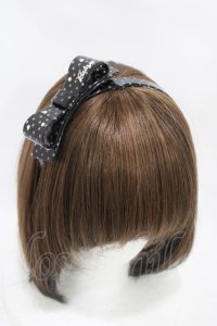 BABY,THE STARS SHINE BRIGHT / ドットリボンカチューシャ  ブラック H-25-11-25-1005-BA-AC-NS-ZH