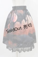 axes femme / セレナーデプリントスカート Free ブラック H-25-11-25-1032-AX-SK-NS-ZH