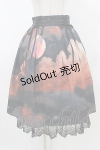 axes femme / セレナーデプリントスカート Free ブラック H-25-11-25-1032-AX-SK-NS-ZH