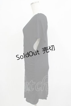 画像2: Ozz Croce / プリントタックロングカットソー  黒 H-25-11-25-052-OO-TO-KB-ZH