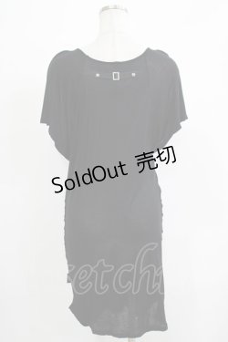 画像3: Ozz Croce / プリントタックロングカットソー  黒 H-25-11-25-052-OO-TO-KB-ZH