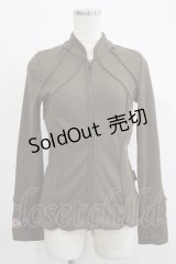 Ozz oneste / チャイナボタンZIPカーデ  カーキ H-25-11-25-053-OO-TO-KB-ZH