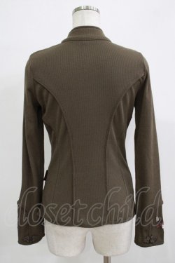 画像3: Ozz oneste / チャイナボタンZIPカーデ  カーキ H-25-11-25-053-OO-TO-KB-ZH