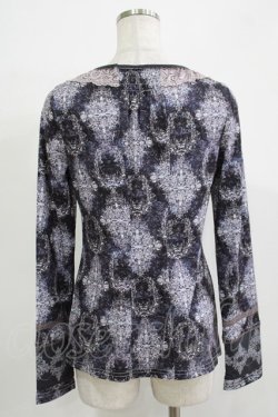 画像3: Rozen Kavalier / ビジュー付総柄カットソー  ブルーグレー H-25-11-25-054-OO-TO-KB-ZH