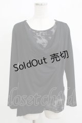 ALGONQUINS / ドレープレイヤード風カットソー  ブラック H-25-11-25-055-AL-TO-KB-ZH