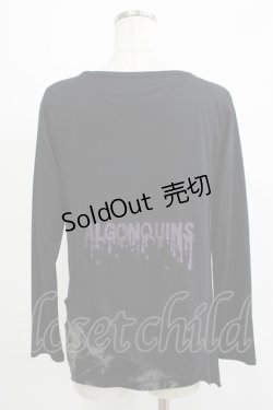 画像3: ALGONQUINS / ドレープレイヤード風カットソー  ブラック H-25-11-25-055-AL-TO-KB-ZH