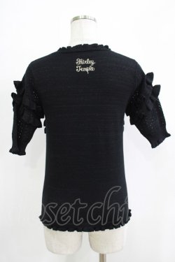 画像3: Shirley Temple / ラメフリルパフニット  黒 H-25-11-25-056-ET-TO-KB-ZT1127J