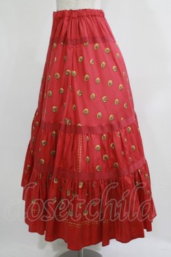 画像2: Jane Marple Dans Le Salon / Granny’s buttons tiered skirt  ローズ H-25-11-25-006-JM-SK-KB-ZH
