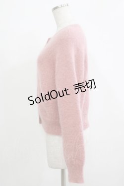 画像2: Jane Marple Dans Le Salon / Kid mohair bolero cardigan  ピンク H-25-11-25-057-JM-TO-KB-ZH
