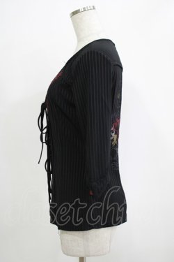 画像2: Ozz oneste / 刺繍リブカーディガン  ブラック H-25-11-25-061-OO-TO-KB-ZH