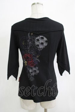 画像3: Ozz oneste / 刺繍リブカーディガン  ブラック H-25-11-25-061-OO-TO-KB-ZH