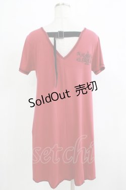 画像3: ALGONQUINS / ZIPプリントロングカットソー  赤 H-25-11-25-062-AL-TO-KB-ZH