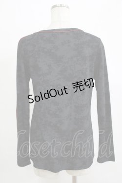 画像3: ALGONQUINS / ロゴクラウン刺繍カットソー  黒×赤 H-25-11-25-064-AL-TO-KB-ZH