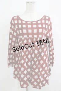 RNA / チェックフレアトップス  赤 H-25-11-25-065-PU-TO-KB-ZH