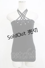 SEX POT ReVeNGe / クロスホルターキャミ  黒 H-25-11-25-068-SP-TO-KB-ZT468