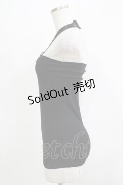 画像2: SEX POT ReVeNGe / クロスホルターキャミ  黒 H-25-11-25-068-SP-TO-KB-ZT468