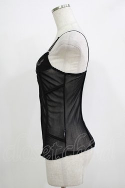 画像2: Ozz Croce / 刺繍メッシュキャミソール  ブラック H-25-11-25-070-OO-TO-KB-ZH