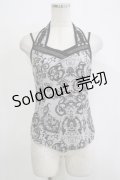 【SALE】Ozz Croce / ホルター付総柄キャミソール  グレー H-25-11-25-071-OO-TO-KB-ZT470