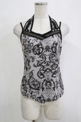 Ozz Croce / ホルター付総柄キャミソール  グレー H-25-11-25-071-OO-TO-KB-ZT470