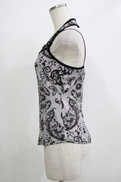 画像2: Ozz Croce / ホルター付総柄キャミソール  グレー H-25-11-25-071-OO-TO-KB-ZH