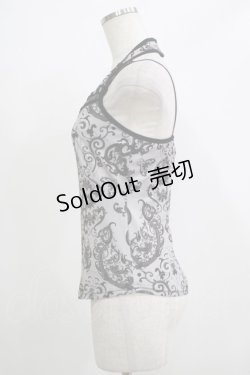 画像2: 【SALE】Ozz Croce / ホルター付総柄キャミソール  グレー H-25-11-25-071-OO-TO-KB-ZT470
