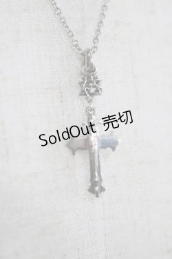 画像1: DEAL DESIGN / 2020HALLOWEENクロスネックレス  シルバー H-25-11-25-072-SL-AC-KB-ZH