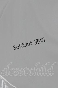 画像4: ALGONQUINS / クラウン刺繍ストライプスカート  黒×グレー H-25-11-25-010-AL-SK-KB-ZH