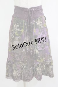 OZZ ANGELO / 総柄スカート  パープル H-25-11-25-011-OO-SK-KB-ZH