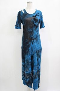 ALGONQUINS / イレギュラースリットロングワンピース  青 H-25-11-25-013-AL-OP-KB-ZT466