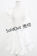 ACDC RAG / ドットネコエプロン  ホワイト×パステルブルー H-25-11-25-014-PU-ZA-KB-ZH