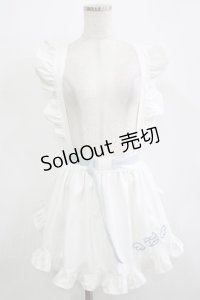 ACDC RAG / ドットネコエプロン  ホワイト×パステルブルー H-25-11-25-014-PU-ZA-KB-ZH