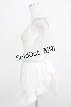 画像2: ACDC RAG / ドットネコエプロン  ホワイト×パステルブルー H-25-11-25-014-PU-ZA-KB-ZH