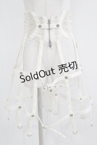 OZZ ANGELO / 薔薇刺繍クリノリンスカート  アイボリー H-25-11-25-015-OO-SK-KB-ZH