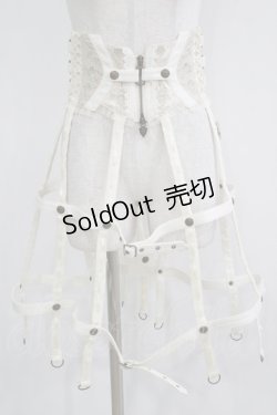 画像1: OZZ ANGELO / 薔薇刺繍クリノリンスカート  アイボリー H-25-11-25-015-OO-SK-KB-ZH