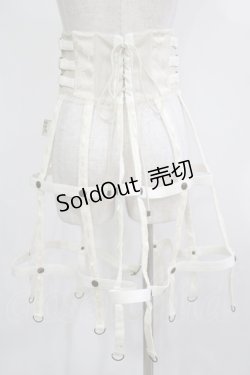 画像3: OZZ ANGELO / 薔薇刺繍クリノリンスカート  アイボリー H-25-11-25-015-OO-SK-KB-ZH