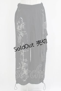 画像1: SEX POT ReVeNGe / フェイクレザー切替パンツ M ブラック H-25-11-25-016-SP-PA-KB-ZH