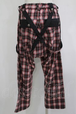 画像6: ALGONQUINS / サスベルト付サルエルパンツ  赤 H-25-11-25-017-AL-PA-KB-ZH